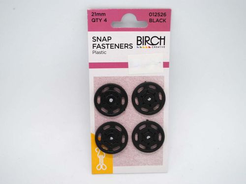 Great value Snap Fasteners- Plastic- Black -21mm- Pack of 4 available to order online Australia