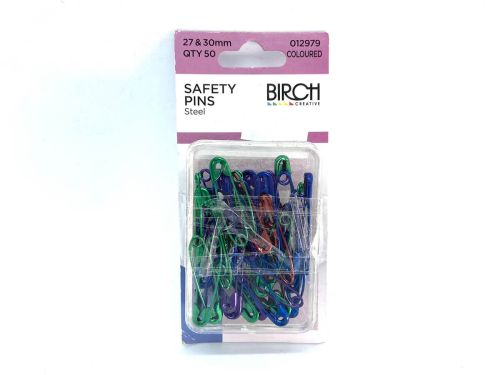 Great value Coloured Safety Pins- 27mm & 30mm- Pack of 50 available to order online Australia