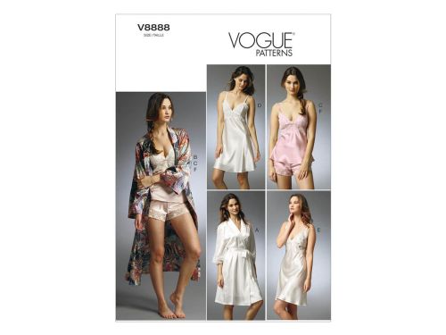 Great value Vogue Pattern V8888 Misses' Robe, Slip, Camisole and Panties- Size 6-8-10-12-14 available to order online Australia