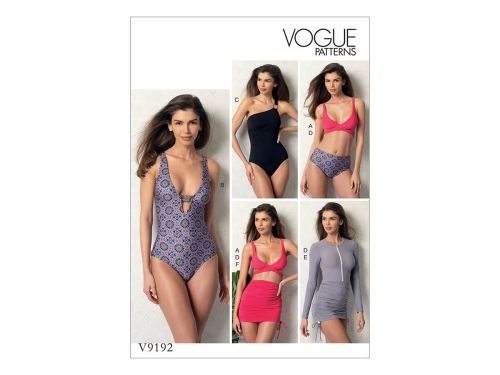 Great value Vogue Pattern V9192 Misses' Wrap-Top Bikini, One-Piece Swimsuits, and Cover-Ups- Size 6-8-10-12-14 available to order online Australia