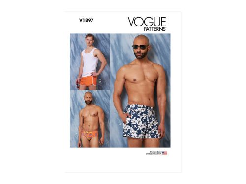 Great value Vogue Pattern V1897 MEN'S SWIMSUIT, TANK TOP- Size XM(SML-MED-LRG) available to order online Australia