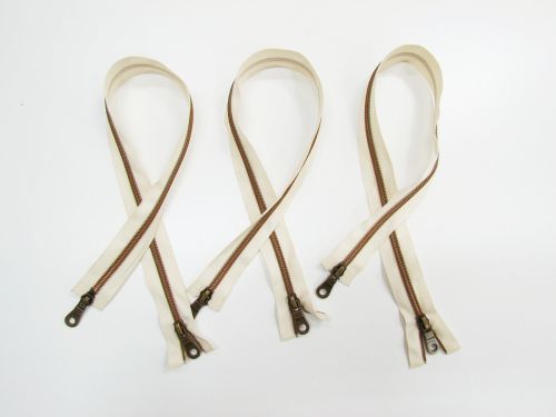 Great value 45cm Cream TRW50- 2 Slider Open End Zip- 3 Pack available to order online Australia