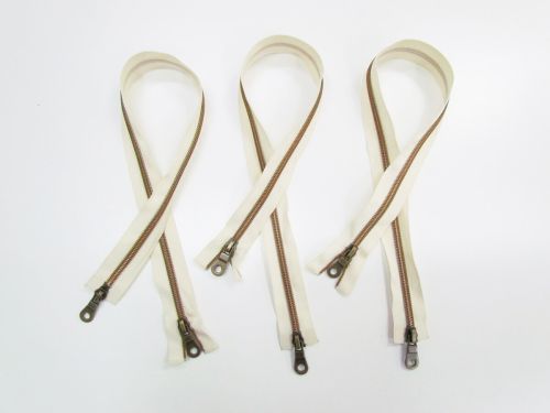 Great value 50cm Cream TRW52- 2 Slider Open End Zip- 3 Pack available to order online Australia