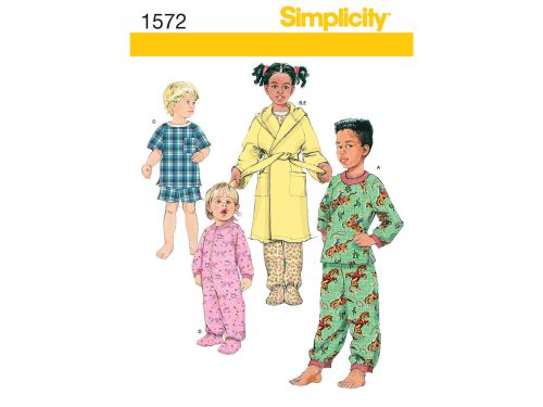 Great value Simplicity Pattern S1572 Toddlers' and Child's Sleepwear and Robe- Size AA (1/2-1-2) available to order online Australia