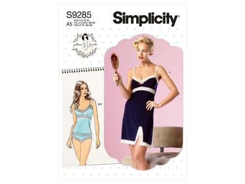 Great value Simplicity Pattern S9285 MISSES CAMI, SLIP, PANTY- Size A5(6-8-10-12-14) available to order online Australia