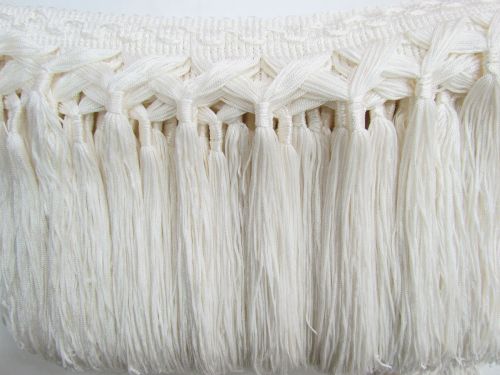 Great value 200mm Tassel Trim- White #862 available to order online Australia