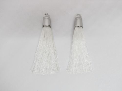 Great value Designer Tassel- White/Silver 2pk- RW398 available to order online Australia