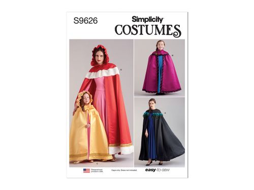 Great value Simplicity Pattern S9626 Children's and Misses' Costume- Size A (S-M-L / XS-S-M-L-XL) available to order online Australia