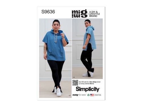 Great value Simplicity Pattern S9636 Misses' Hoodies and Leggings by Mimi G- Size D5 (4-6-8-10-12) available to order online Australia