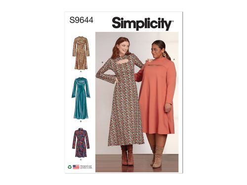 Great value Simplicity Pattern S9644 Misses' and Women's Knit Dress in Three Lengths- Size BB (20W-22W-24W-26W-28W) available to order online Australia