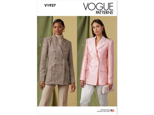 Great value Vogue Pattern V1927 Misses' Double-Breasted Jacket- Size 8-10-12-14-16 available to order online Australia