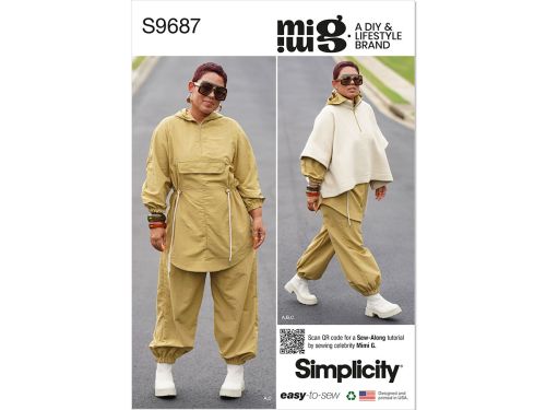 Great value Simplicity Pattern S9687 MISSES' JACKET, PONCHO AND PANTS BY MIMI G- Size K5 (8-10-12-14-16) available to order online Australia