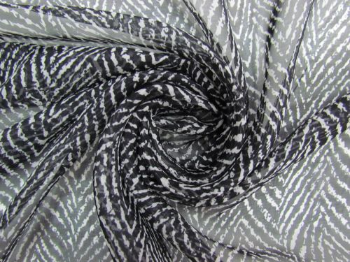 Great value Inkblot Chevron Silk Chiffon #8655 available to order online Australia