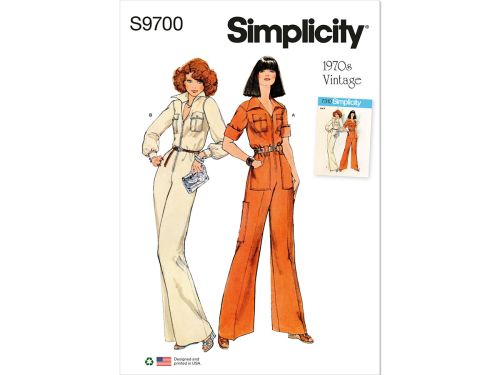 Great value Simplicity Pattern S9700 Misses' Vintage Jumpsuit- Size K5 (8-10-12-14-16) available to order online Australia