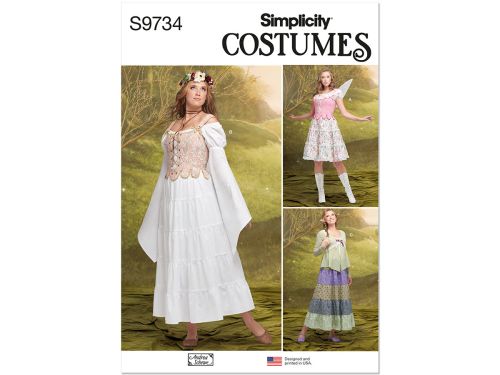 Great value Simplicity Pattern S9734 Misses' Costumes by Andrea Schewe Designs- Size K5 (8-10-12-14-16) available to order online Australia