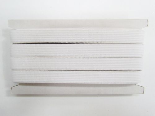 Great value 9m x 12mm Braided Elastic- White #T125 available to order online Australia