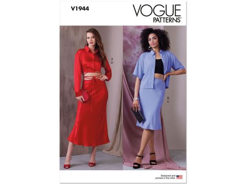 Great value Vogue Pattern VV1944 Misses' Tops and Skirts- Size AX5(4-6-8-10-12) available to order online Australia