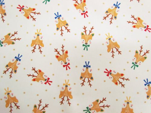 Great value Festive Reindeer Cotton- Ivory available to order online Australia