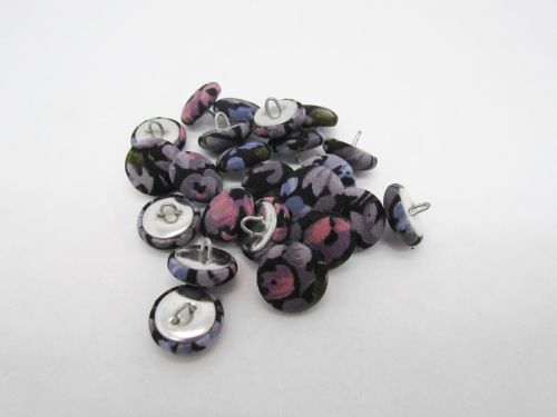 Great value 15mm Button- FB589 Purple On Black available to order online Australia