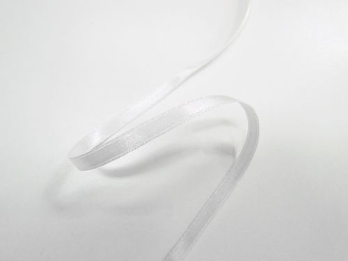 Great value 7mm Double Faced Shiny Satin Ribbon- White #T232 available to order online Australia