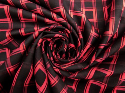 Great value Picnic Squares Viscose Shirting- Red #9920 available to order online Australia