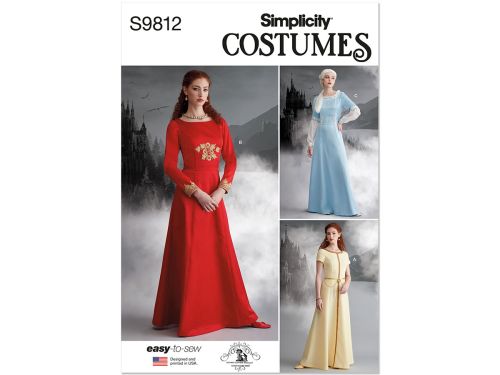 Great value Simplicity Pattern S9812 Misses Costume- Size H5 (6-8-10-12-14) available to order online Australia