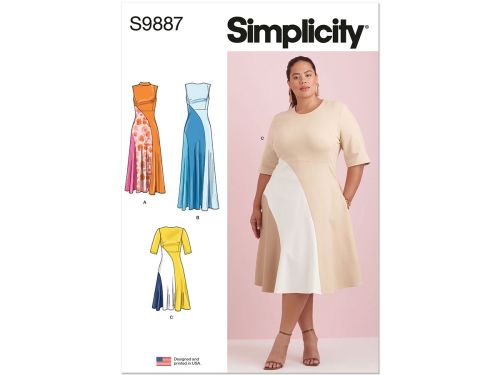 Great value Simplicity Pattern S9887 WOMEN'S DRESS WITH LENGTH VARIATIONS- Size W2 (20W-22W-24W-26W-28W) available to order online Australia