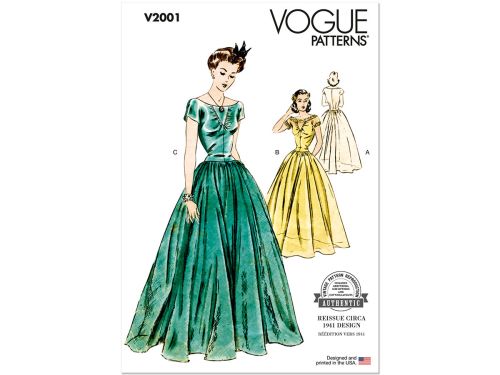 Great value Vogue Pattern V2001 MISSES' DRESS- Size K5 (8-10-12-14-16) available to order online Australia