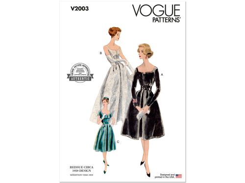 Great value Vogue Pattern V2003 MISSES' DRESS AND PETTICOAT- Size H5(6-8-10-12-14) available to order online Australia