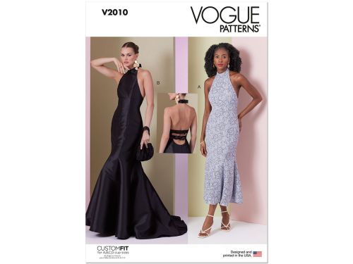 Great value Vogue Pattern V2010 MISSES' DRESS IN TWO LENGTHS- Size H5(6-8-10-12-14) available to order online Australia