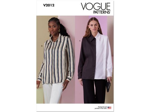 Great value Vogue Pattern V2012 MISSES' SHIRT- Size H5(6-8-10-12-14) available to order online Australia