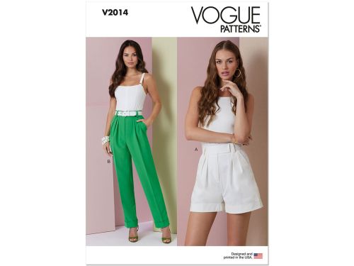 Great value Vogue Pattern V2014 MISSES' SHORTS AND PANTS- Size B5(8-10-12-14-16) available to order online Australia