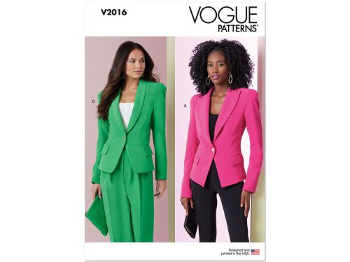 Great value Vogue Pattern V2016 MISSES' JACKETS- Size H5(6-8-10-12-14) available to order online Australia