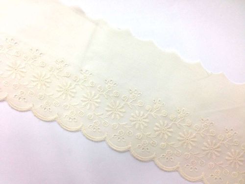 Great value 40m Roll of 12cm Daisy Dreams Broderie Trim- Cream available to order online Australia