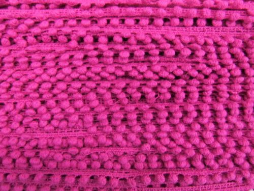 Great value 12mm Mini Pom Pom Trim- Magenta #T469 available to order online Australia