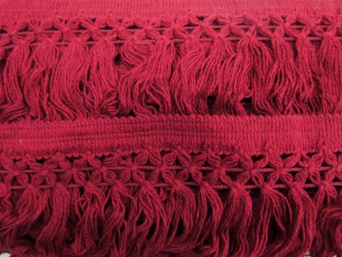 Great value 105mm Dashing Diamond Tassel Fringe Trim- Burgundy #T477 available to order online Australia