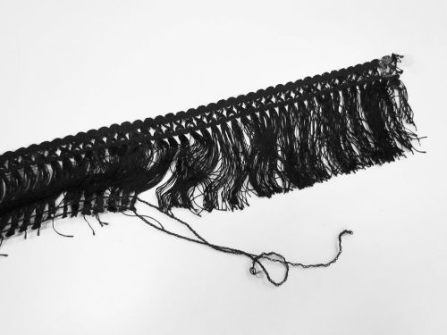 Great value 90mm Fringe Trim- Black #T478 available to order online Australia