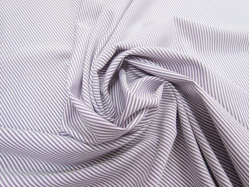 Great value 25m Roll of Lavender Stripe Cotton Blend Shirting #6545 available to order online Australia