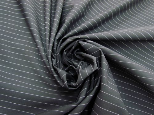 Great value 30m Roll of Pinstripe Shirting- Concrete Grey #6539 available to order online Australia