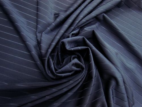 Great value 20m Roll of Sheer Detail Stripe Spandex- Navy #3985 available to order online Australia