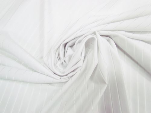 Great value 20m Roll of Sheer Stripe Spandex- White #4060 available to order online Australia