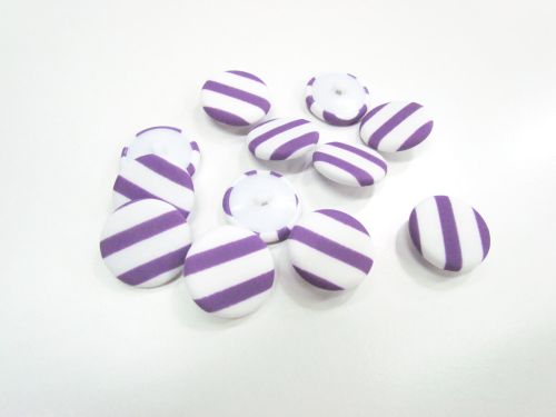 Great value 25mm Button- FB637 Purple Stripe available to order online Australia