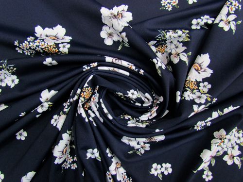 Great value *Seconds* Anemone Meadow Matte Spandex- Navy #11333 available to order online Australia