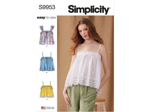 Great value Simplicity Pattern S9953 MISSES' TOPS- Size D5 (4-6-8-10-12) available to order online Australia