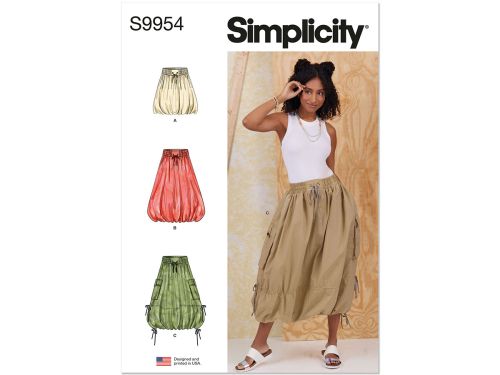 Great value Simplicity Pattern S9954 MISSES' SKIRTS- Size H5 (6-8-10-12-14) available to order online Australia