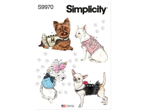 Great value Simplicity Pattern S9970 DOG COATS- Size A (XXS-XS-S-M) available to order online Australia