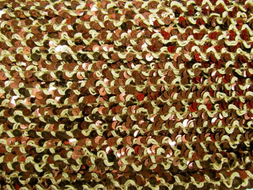 Great value 14mm Caramel Ripple Stretch Sequin Trim T536 available to order online Australia