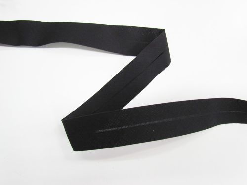 Great value 32mm Cotton Poly Bias Binding- Black T547 available to order online Australia