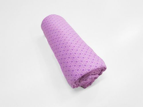 Great value 1m Mini Roll Remnant- Little Crosses Spandex- Candy Purple available to order online Australia