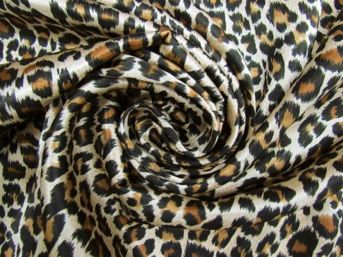 Great value Lucky Leopard Charmeuse Satin #11747 available to order online Australia